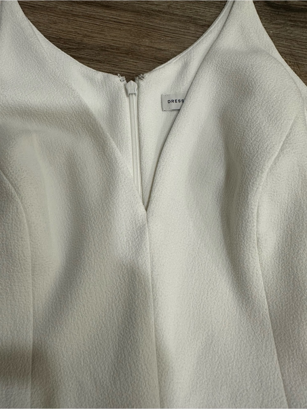 Dress the Population White Strapless Textured V-Neck Dress